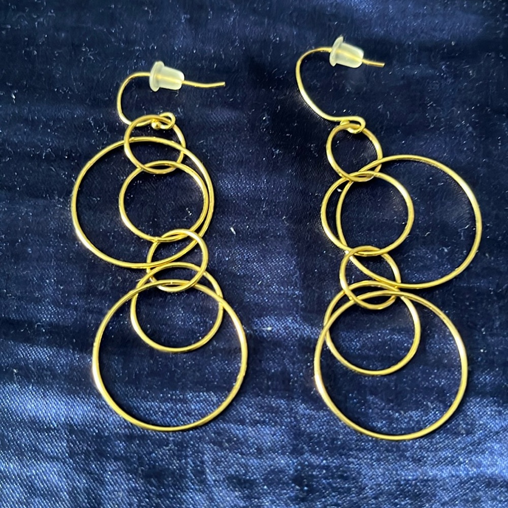 Gold dangle earrings